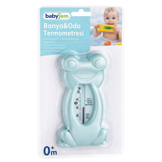 Babyjem Kurbağa Banyo Oda Termometresi Turkuaz