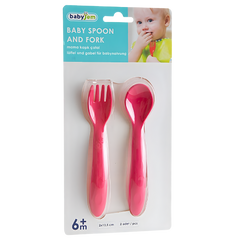 Babyjem Mama Kaşık Çatal Takımı Kırmızı