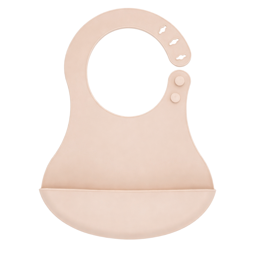 Babyjem Mini Silikon Önlük Ekru