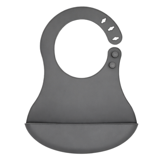 Babyjem Mini Silikon Önlük Gri