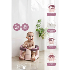 Babyjem Önden Açılır Kaydırmaz Banyo Mama Oturağı Mürdüm