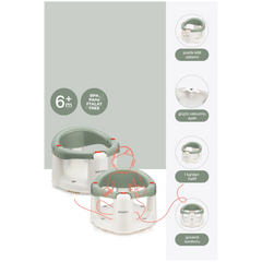 Babyjem Önden Açılır Kaydırmaz Banyo Mama Oturağı Soft Yeşil
