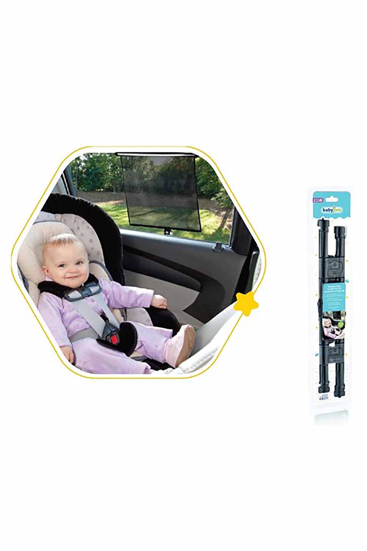 Babyjem Oto Yan Cam Güneşliği Makaralı Store 2 Adet - Welcome Baby