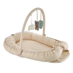 Babyjem Oyuncaklı Anne Baba Yanı Yatağı Somon Çiçek