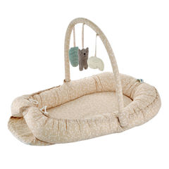 Babyjem Oyuncaklı Anne Baba Yanı Yatağı Somon Çiçek