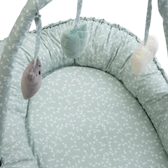 Babyjem Oyuncaklı Anne Baba Yanı Yatağı Yeşil Çiçek