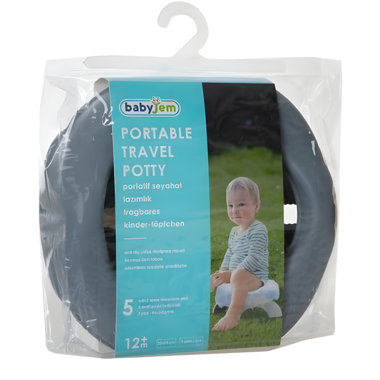 Babyjem Portatif Lazımlık 3 Hediye Poşetli Gri