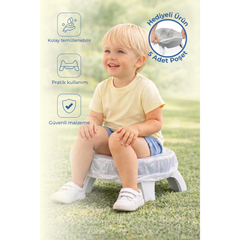 Babyjem Portatif Lazımlık 5 Hediye Poşetli İndigo Mavi