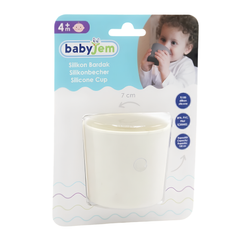 Babyjem Silikon Bardak Ekru