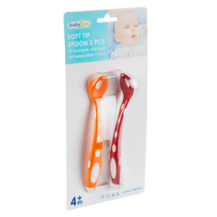 Babyjem Silikon Mama Kaşığı Turuncu Kırmızı