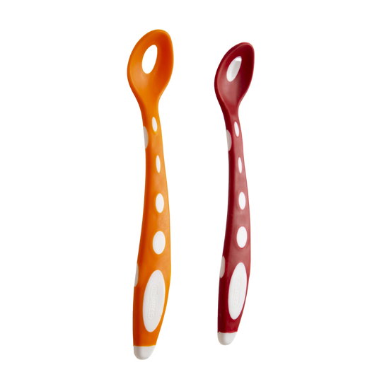 Babyjem Silikon Mama Kaşığı Turuncu Kırmızı