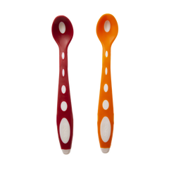 Babyjem Silikon Mama Kaşığı Turuncu Kırmızı