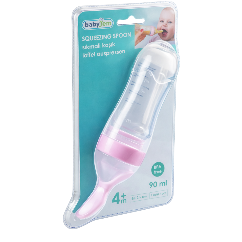 Babyjem Sıkmalı Kaşık Pembe