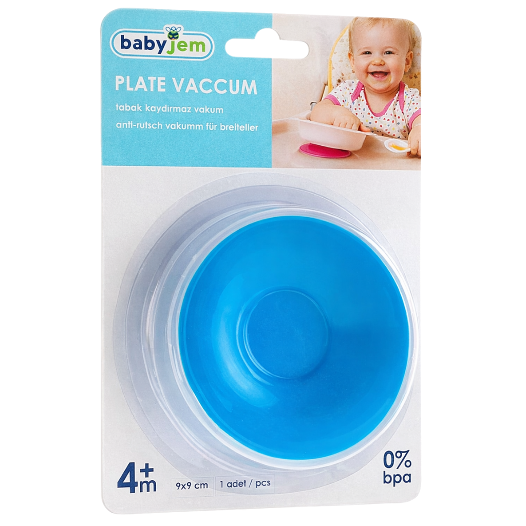 Babyjem Tabak Bardak Vakumu Mavi