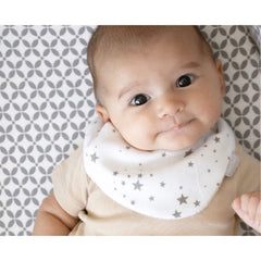 Babyjem Yeni̇ Doğan Fular Yıldızlı Önlük Gri̇