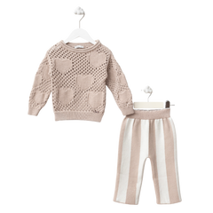 BabyMio Ajurlu Pamuk 2'li Takım Bej