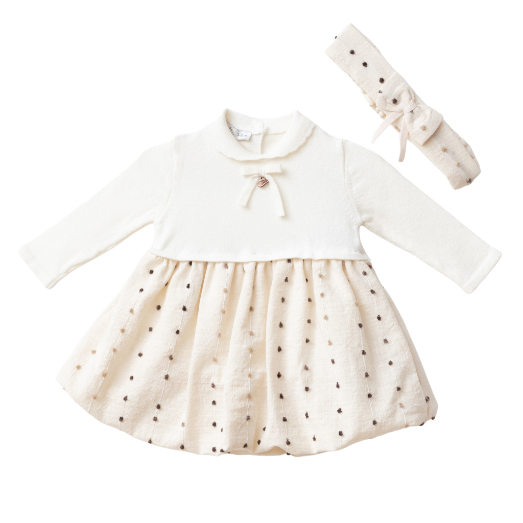 BabyMio Viskon Elbise Ekru