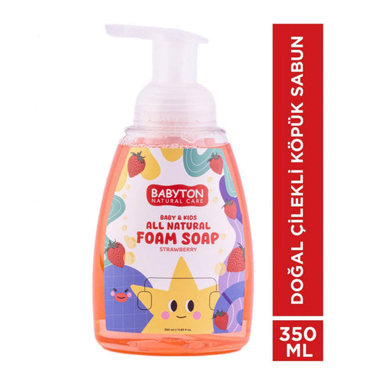 Babyton Bebek ve Çocuklar İçin Doğal Köpük Sabun Çilek 350ml