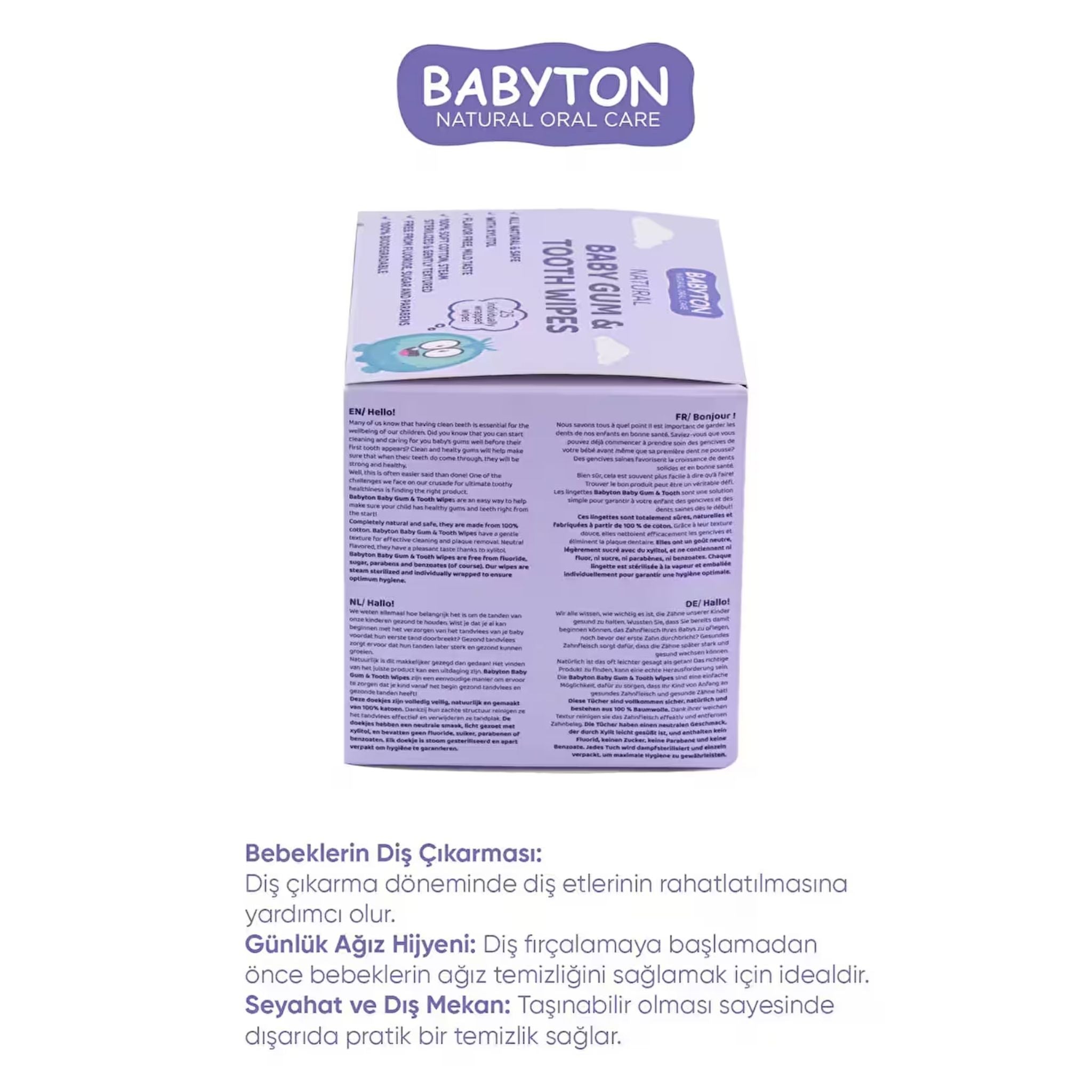 Babyton Bebekler İçin Diş Ve Damak Temizleme Mendili 15gr