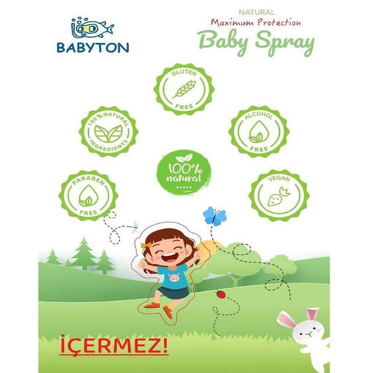 Babyton Organik Ve Doğal İçerikli Vücut Koruyucu Sprey