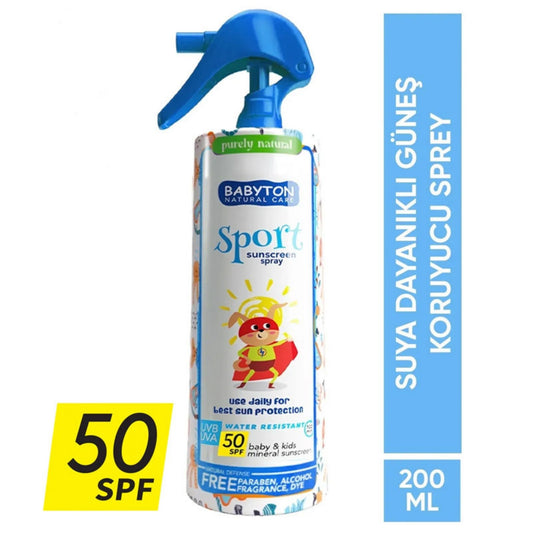 Babyton Suya Dayanıklı Güneş Koruyucu Sprey 50 SPF