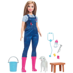 Barbie 65. Yıl Deluxe Kariyer Bebekleri Veteriner Seti HRG42