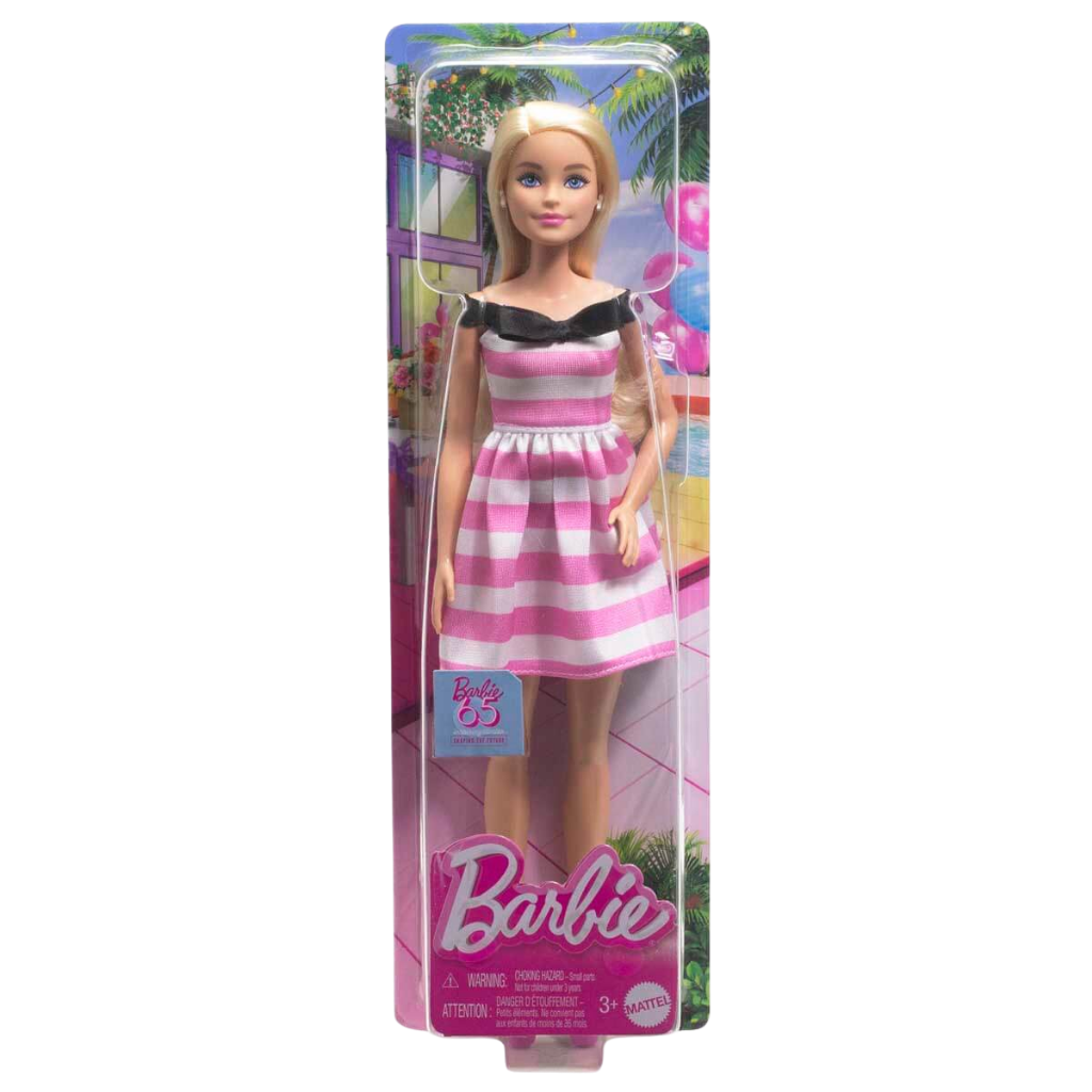 Barbie 65.Yıl Özel Pembe Elbiseli Bebek HTH66