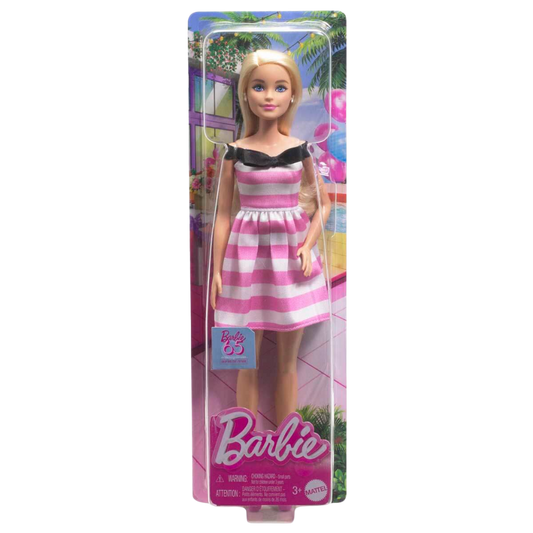 Barbie 65.Yıl Özel Pembe Elbiseli Bebek HTH66