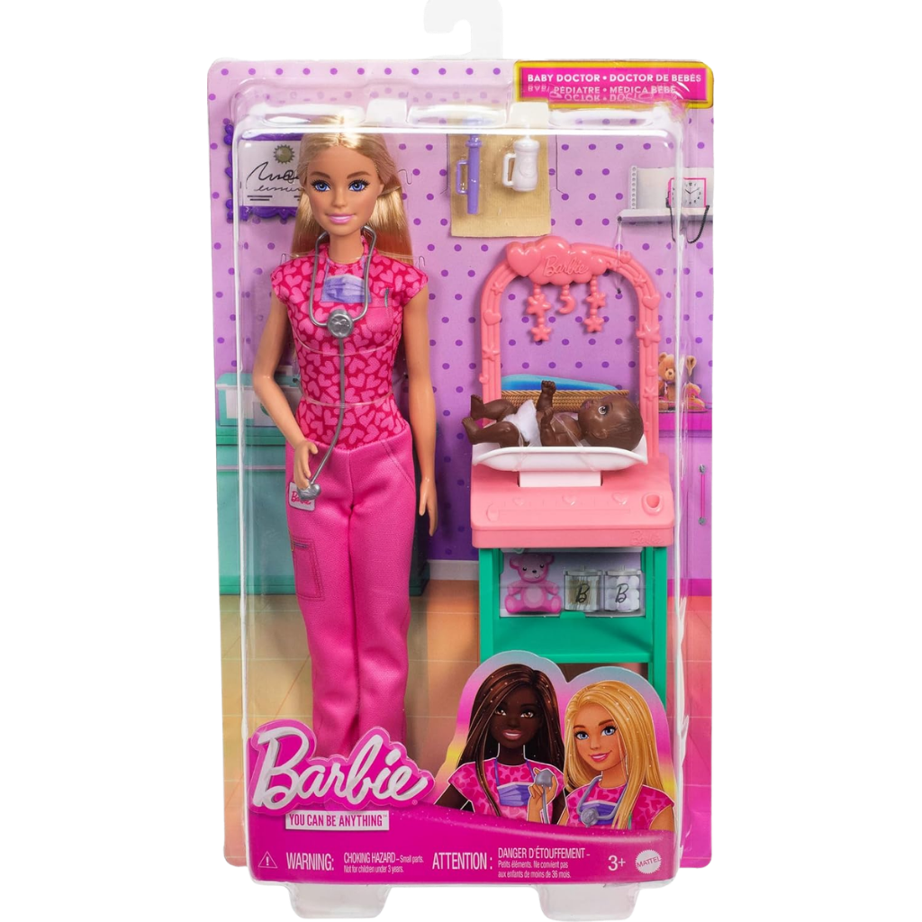 Barbie Bakım Temalı Kariyer Oyun Seti Doktor Bebek JCR72