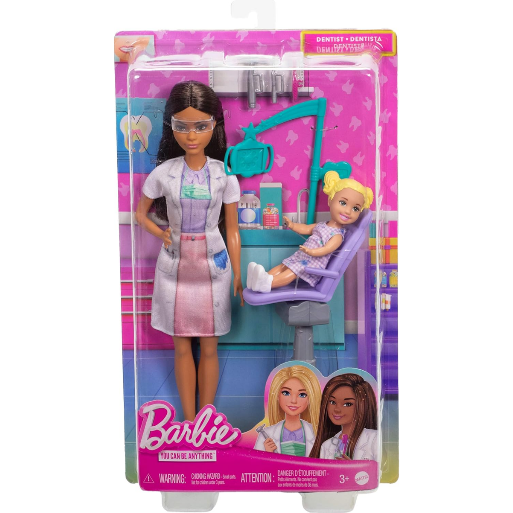 Barbie Bakım Temalı Kariyer Oyun Setleri Dişçi Bebek JCR75