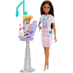 Barbie Bakım Temalı Kariyer Oyun Setleri Dişçi Bebek JCR75