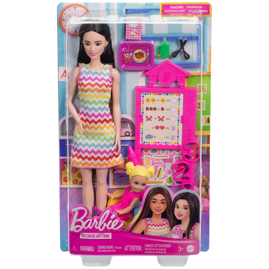 Barbie Bakım Temalı Kariyer Oyun Setleri Öğretmen Bebek JCR77