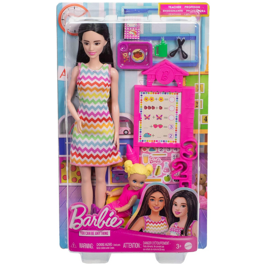 Barbie Bakım Temalı Kariyer Oyun Setleri Öğretmen Bebek JCR77