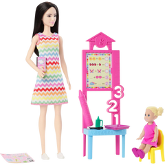 Barbie Bakım Temalı Kariyer Oyun Setleri Öğretmen Bebek JCR77
