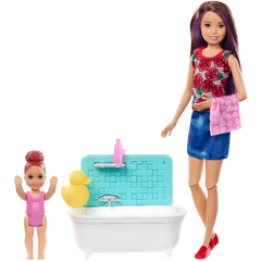 Barbie Bebek Bakıcısı Bebeği ve Aksesuarları Oyun Setleri FXH05