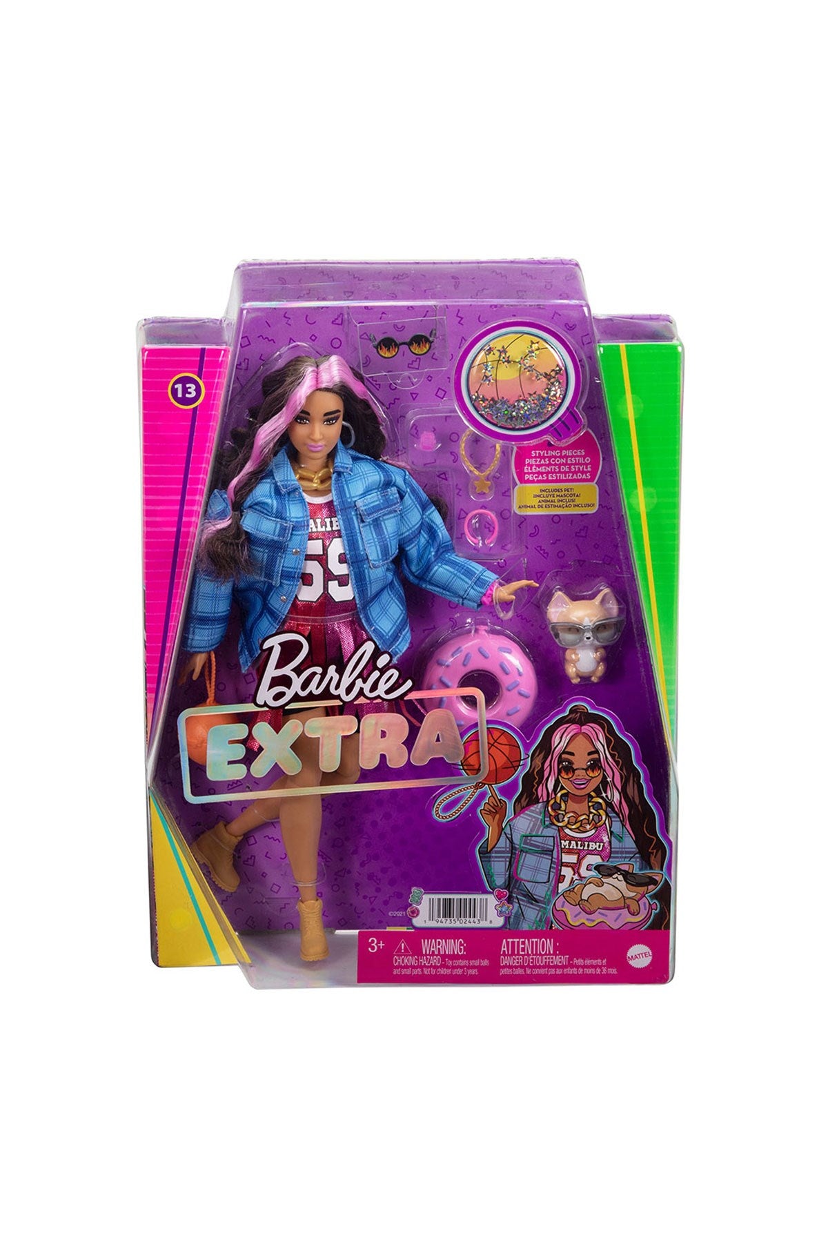 Barbie Extra - Ekose Ceketli Bebek