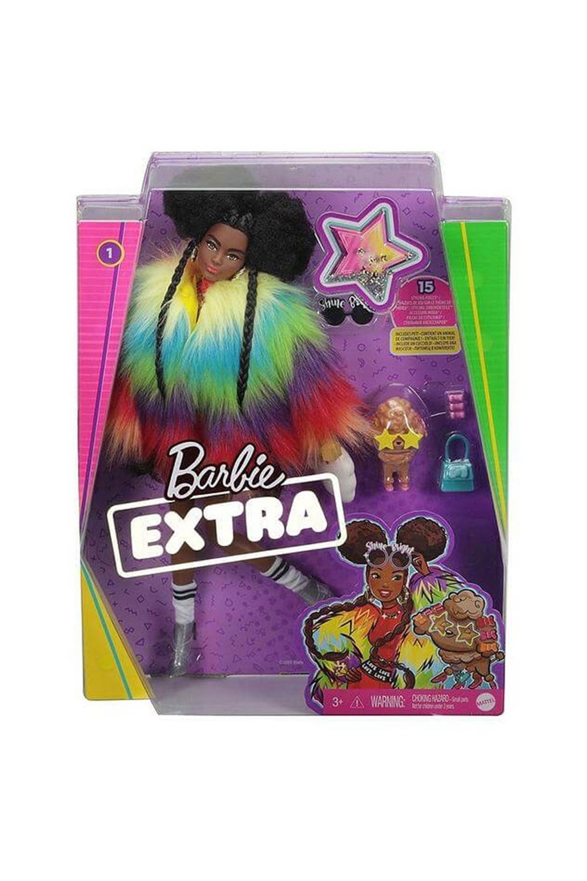 Barbie Extra - Renkli Ceketli Bebek GVR04