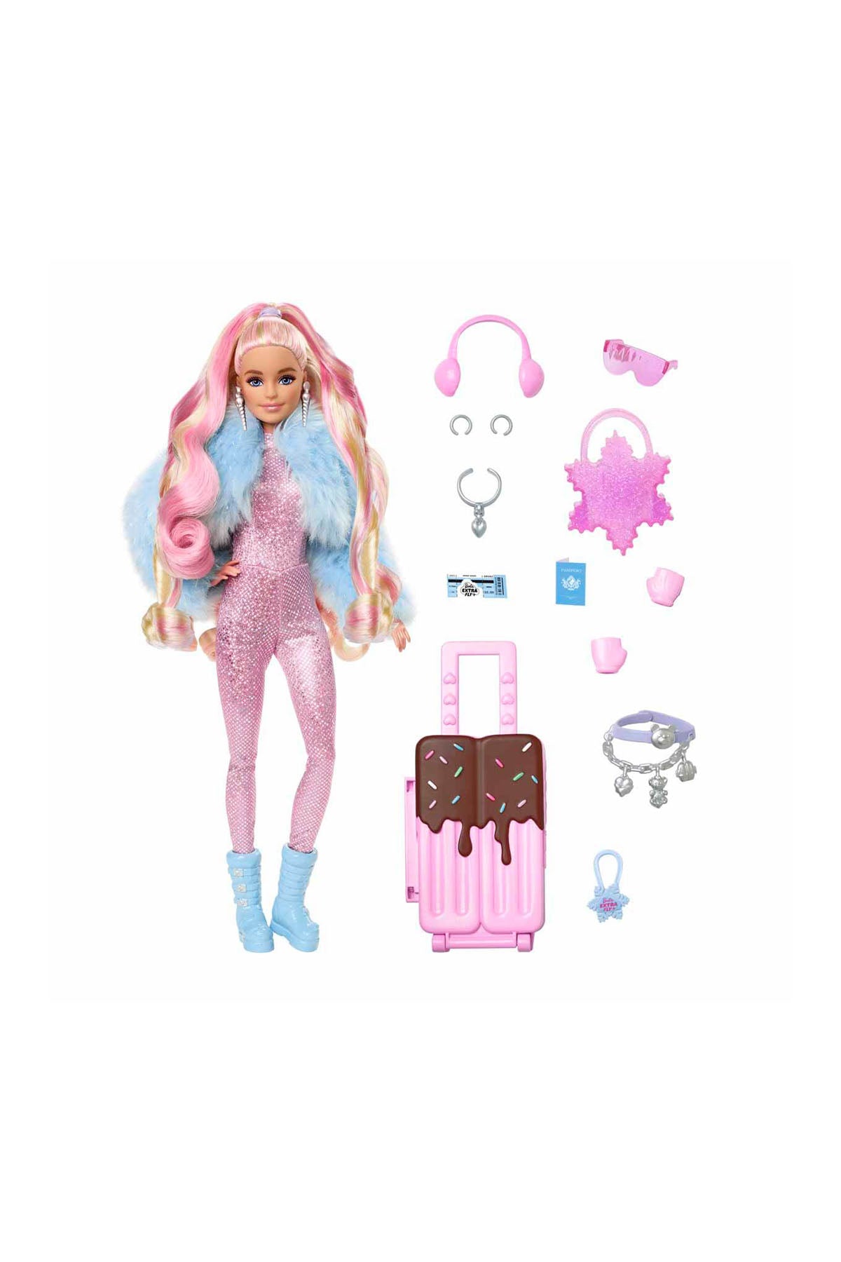 Barbie Extra Seyahat Bebekleri - Kar Temalı