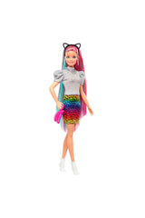Barbie Leopar Desenli Saçlar Bebeği-GRN81 - Welcome Baby