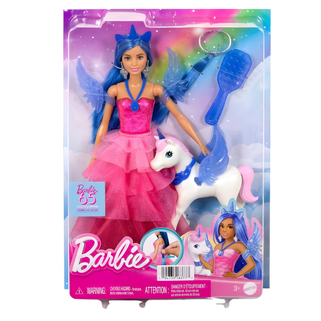 Barbie Mavi Saçlı Prenses Bebek HRR16