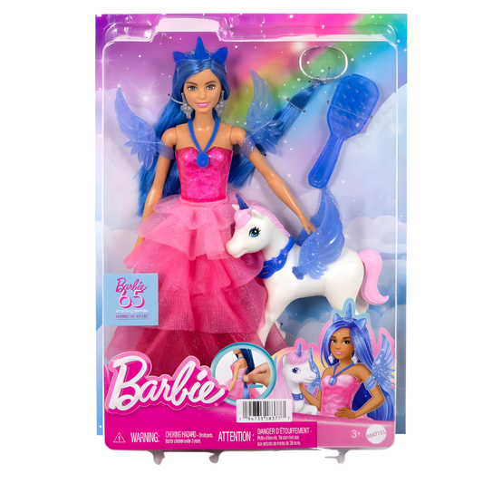 Barbie Mavi Saçlı Prenses Bebek HRR16