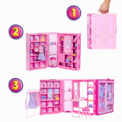 Barbie'nin Rüya Gardırobu ve Bebek Oyun Seti HXD58