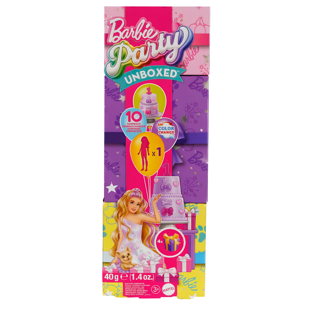 Barbie Parti Paketi Minik Dostumun Doğum Günü Serisi Mor Kutu JFG70
