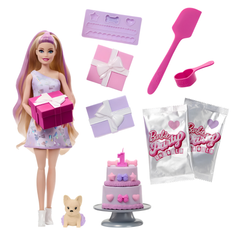 Barbie Parti Paketi Minik Dostumun Doğum Günü Serisi Mor Kutu JFG70