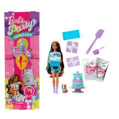 Barbie Parti Paketi Minik Dostumun Doğum Günü Serisi Pembe Kutu JFG72