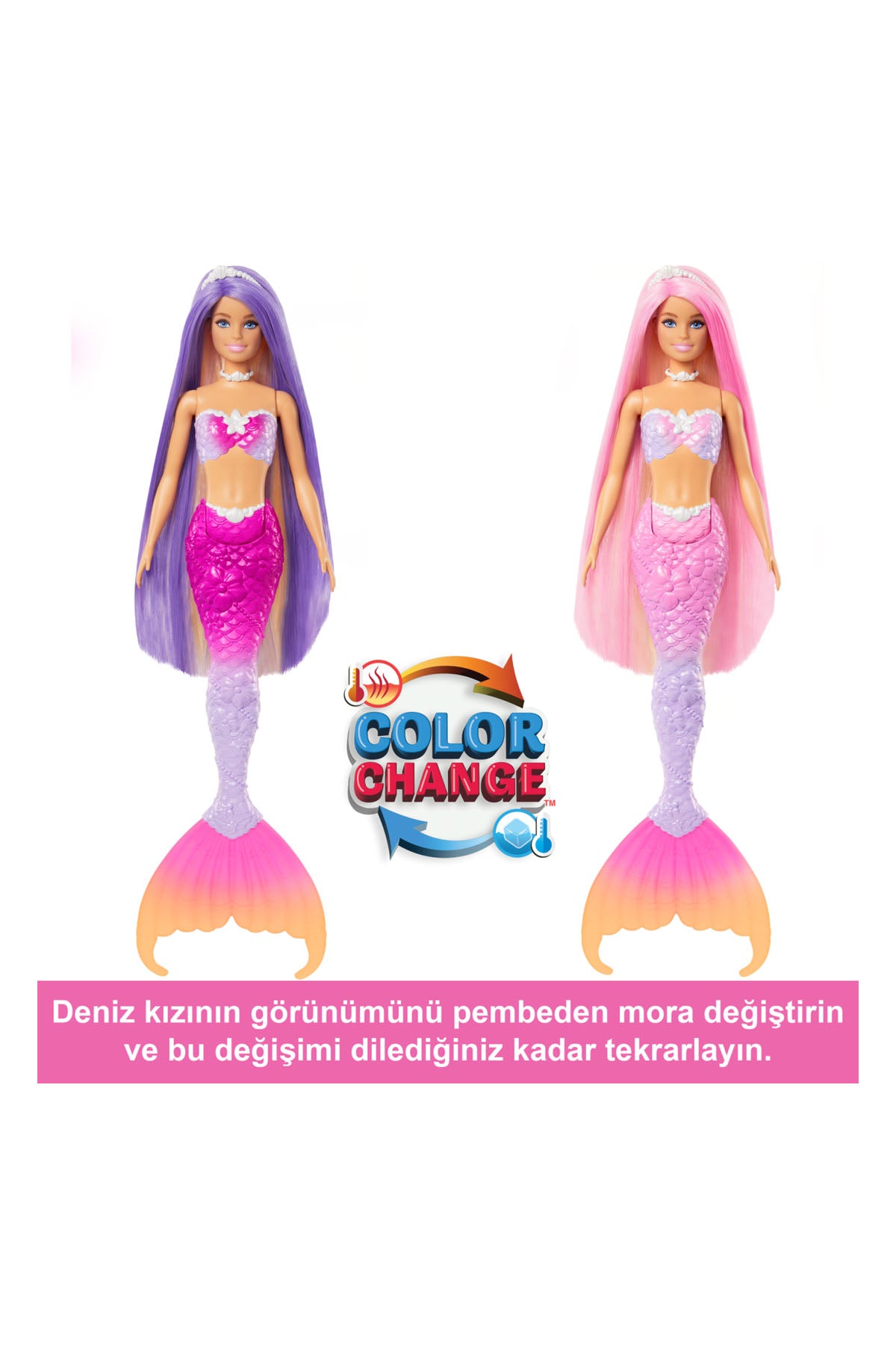 Barbie Renk Değiştiren Deniz Kızı ve Aksesuarları