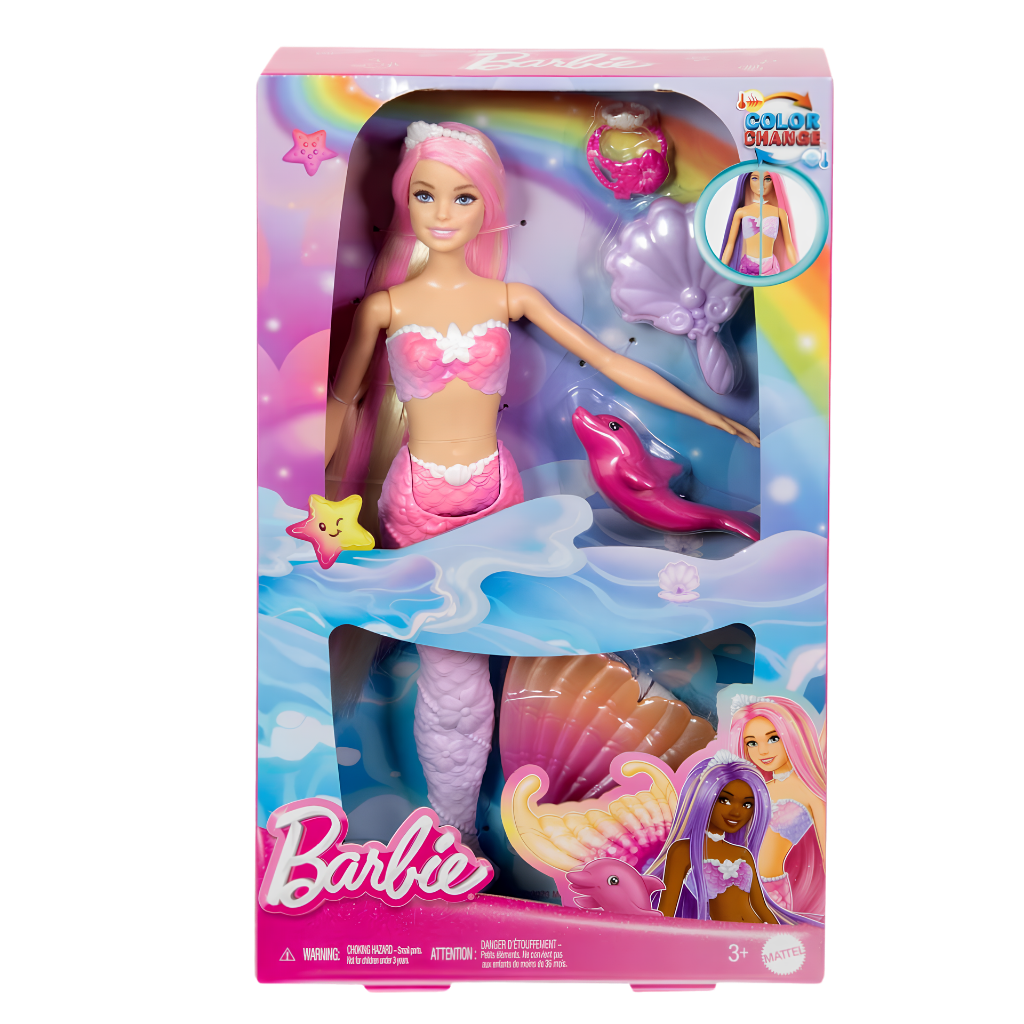 Barbie Renk Değiştiren Deniz Kızı ve Aksesuarları HRP97