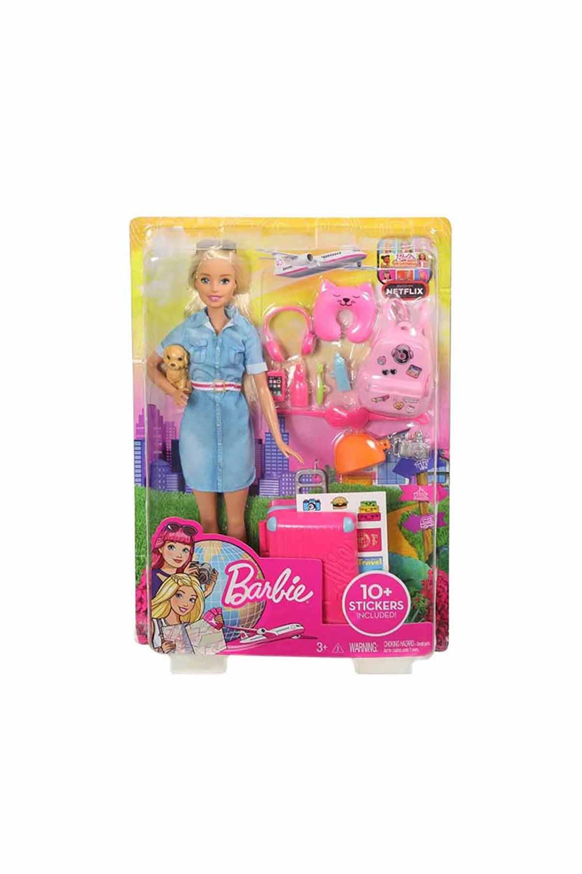 Barbie Seyahatte Bebeği ve Aksesuarları