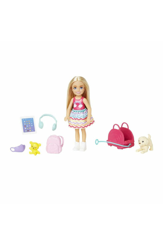 Barbie Seyahatte Chelsea Bebek ve Aksesuarları HJY17