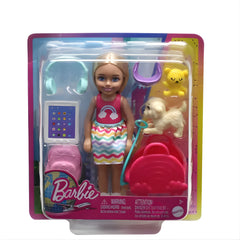Barbie Seyahatte Chelsea Bebek ve Aksesuarları HJY17